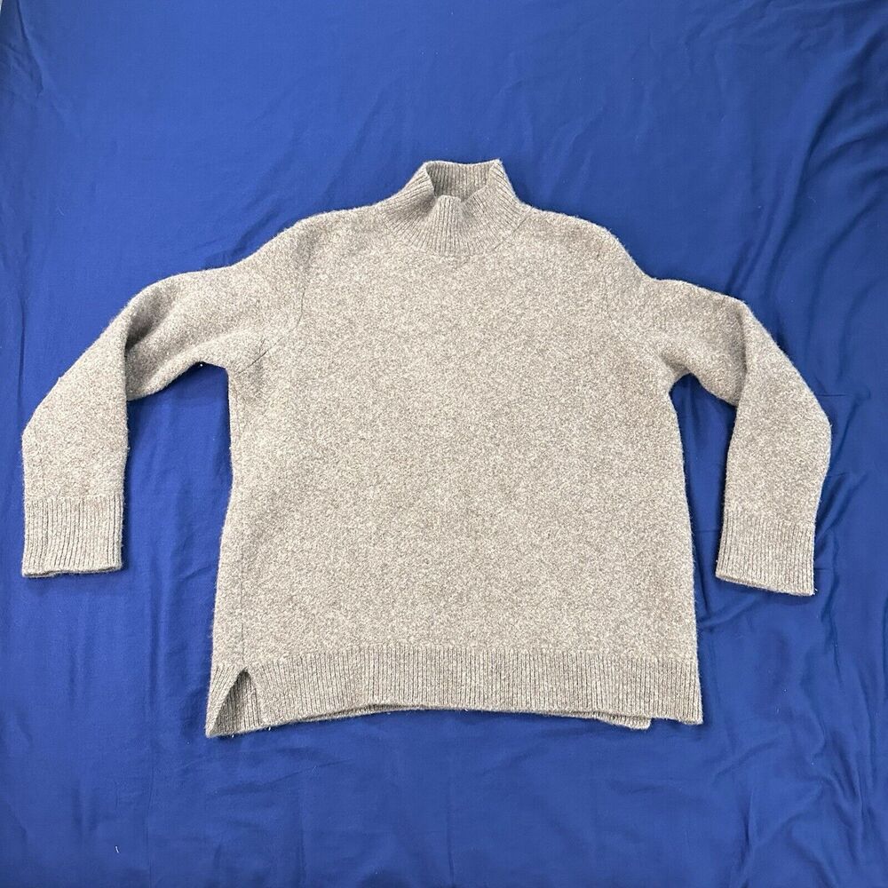 Casey Casey Mock Neck Sweater M Cashmere Hand Made Gray Wool